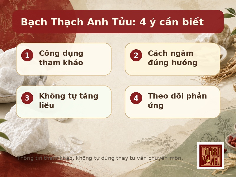 Bạch Thạch Anh Tửu: 4 ý cần biết
