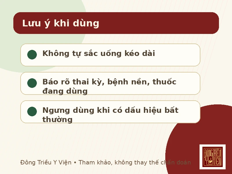 Lưu ý an toàn khi tham khảo Bạch Tiễn Bì Thang