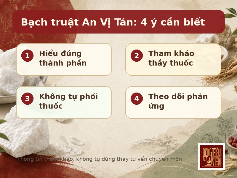Bạch truật An Vị Tán: 4 ý cần biết