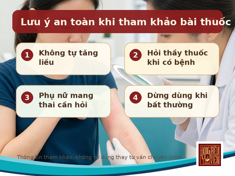 Lưu ý an toàn khi tham khảo bài thuốc