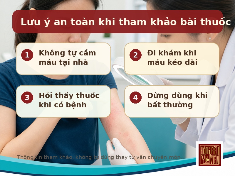 Lưu ý an toàn khi tham khảo bài thuốc