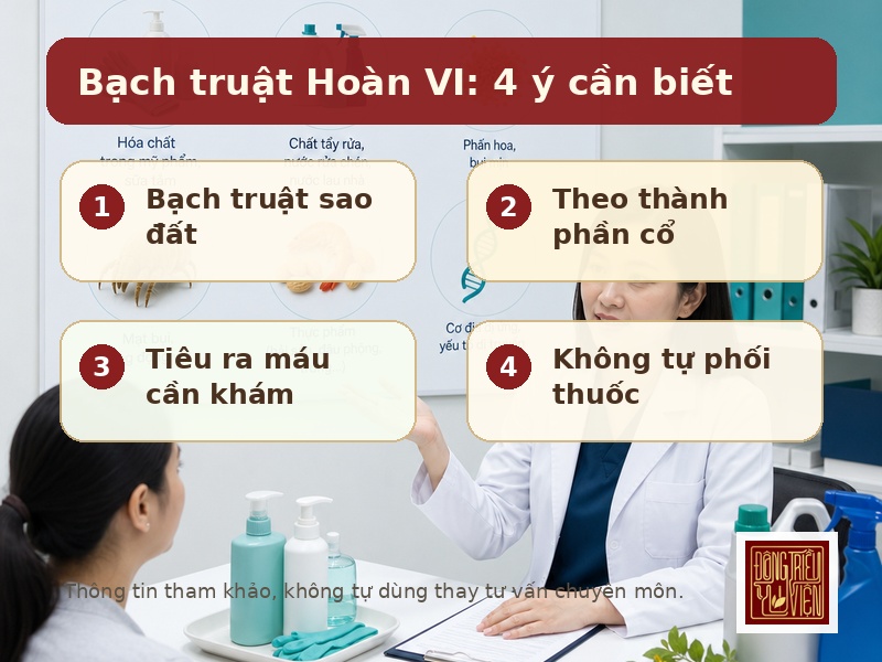 Bạch truật Hoàn VI: 4 ý cần biết