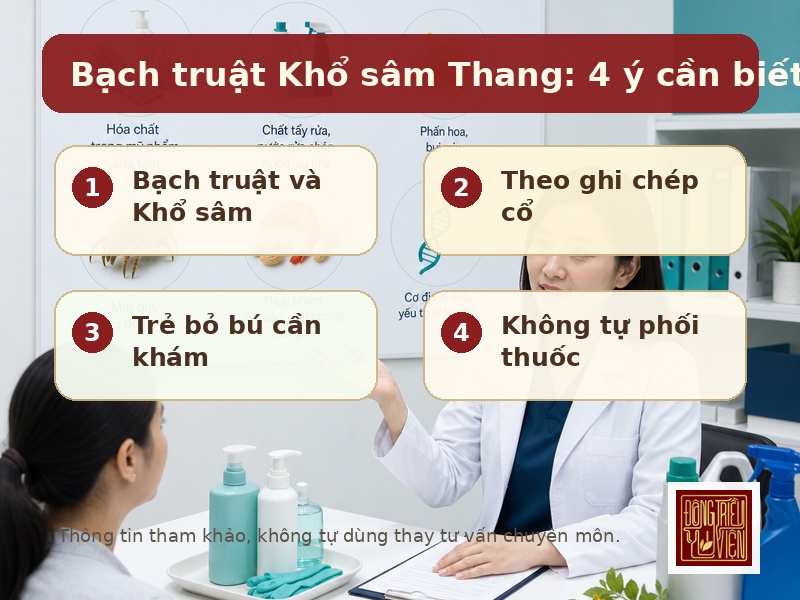 Bạch truật Khổ sâm Thang: 4 ý cần biết