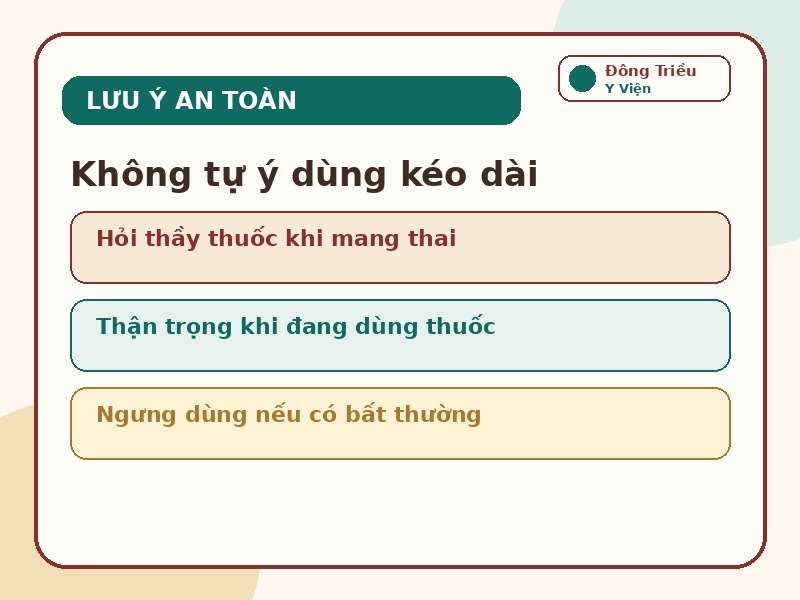 Infographic lưu ý an toàn khi dùng Bạch truật