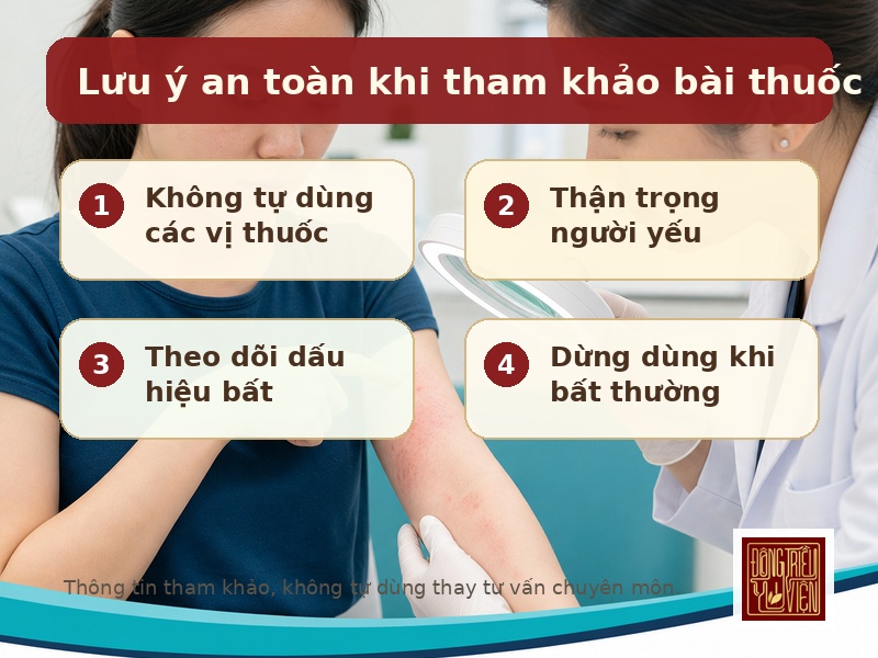 Lưu ý an toàn khi tham khảo bài thuốc