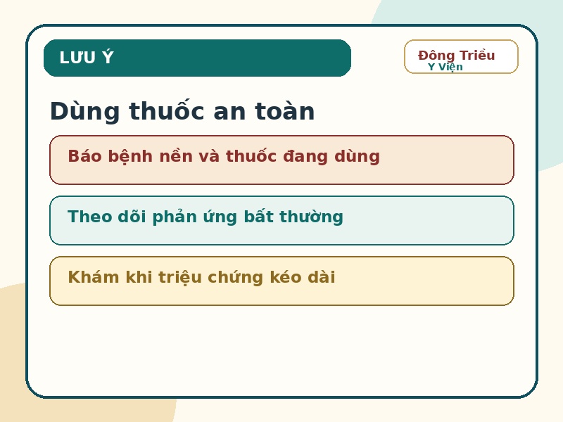 Infographic lưu ý an toàn khi dùng Bạch truật Thang IV