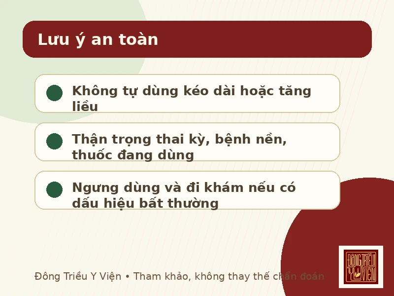Lưu ý an toàn khi tham khảo Bạch truật Thược Dược Tán