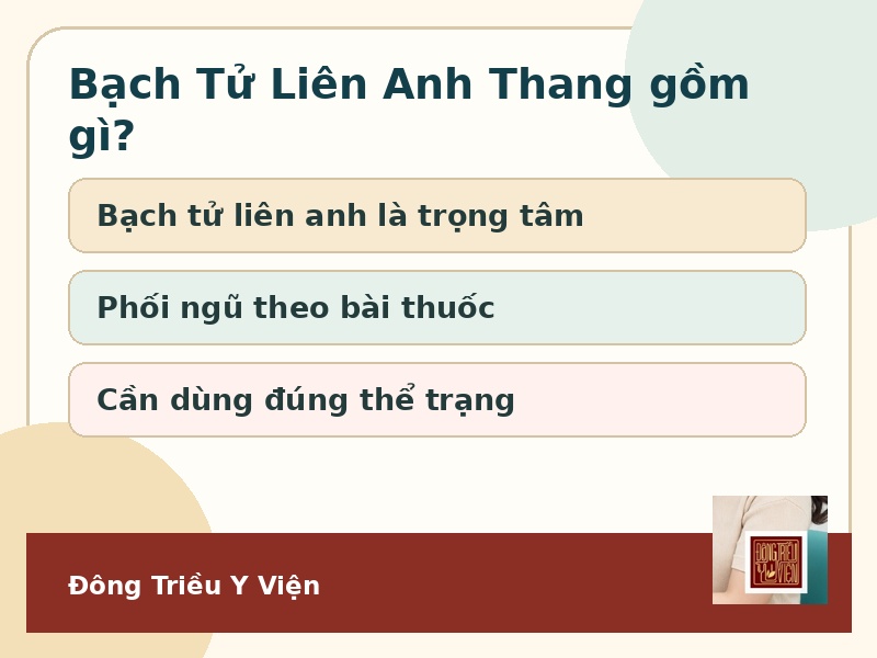 Infographic thành phần Bạch Tử Liên Anh Thang