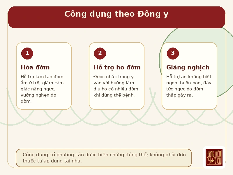 Infographic Bán Bối Hoàn: công dụng theo Đông y