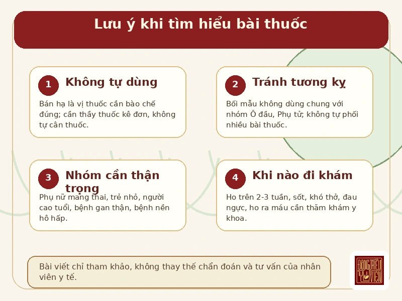 Infographic Bán Bối Hoàn: lưu ý an toàn khi tìm hiểu bài thuốc