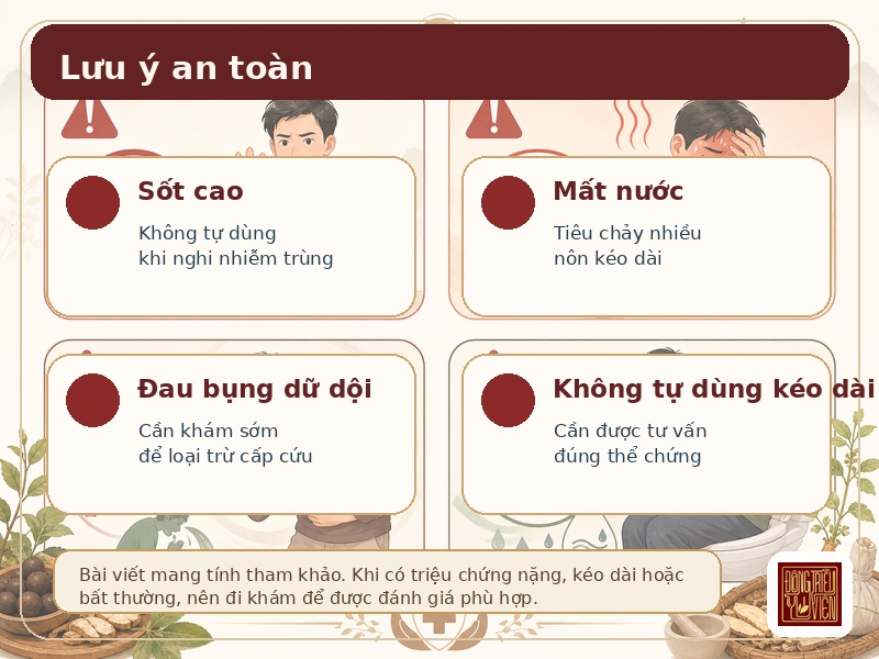 Infographic: lưu ý an toàn khi dùng Bán hạ Chỉ Truật Hoàn