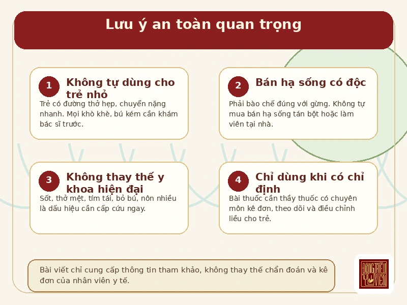 Infographic lưu ý an toàn khi tham khảo Bán hạ Hoàn I 2