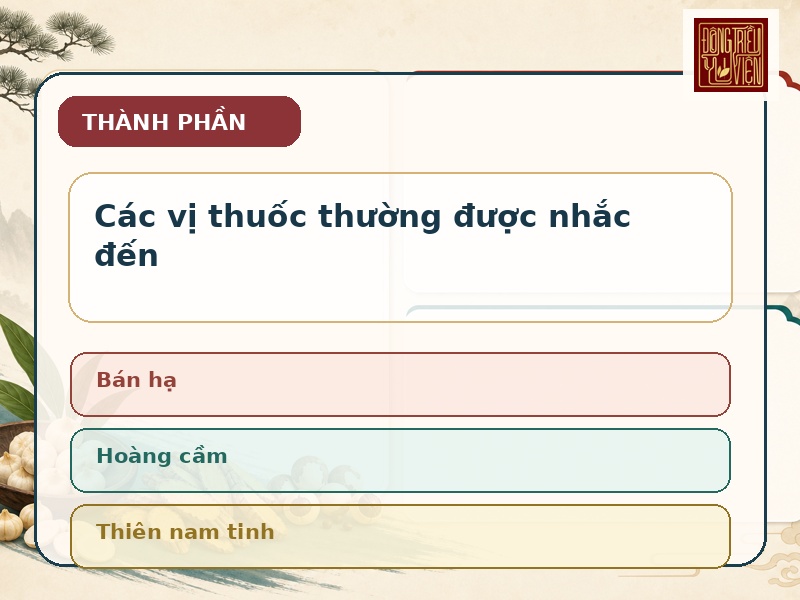 Infographic thành phần thường được nhắc đến trong Bán Hoàng Hoàn