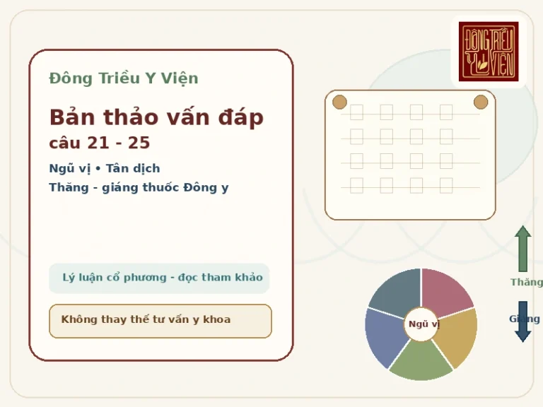 Ảnh đại diện bài Bản thảo vấn đáp câu 21-25: ngũ vị, tân dịch và thăng giáng thuốc Đông y