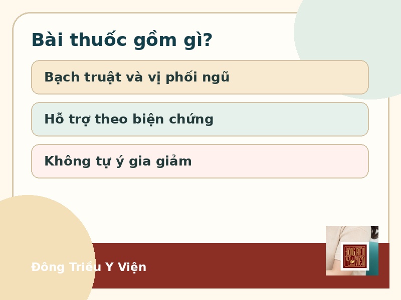 Infographic thành phần Bạch truật Thang VIII