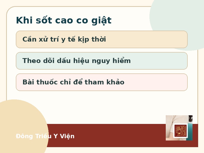 Infographic lưu ý khi sốt cao co giật