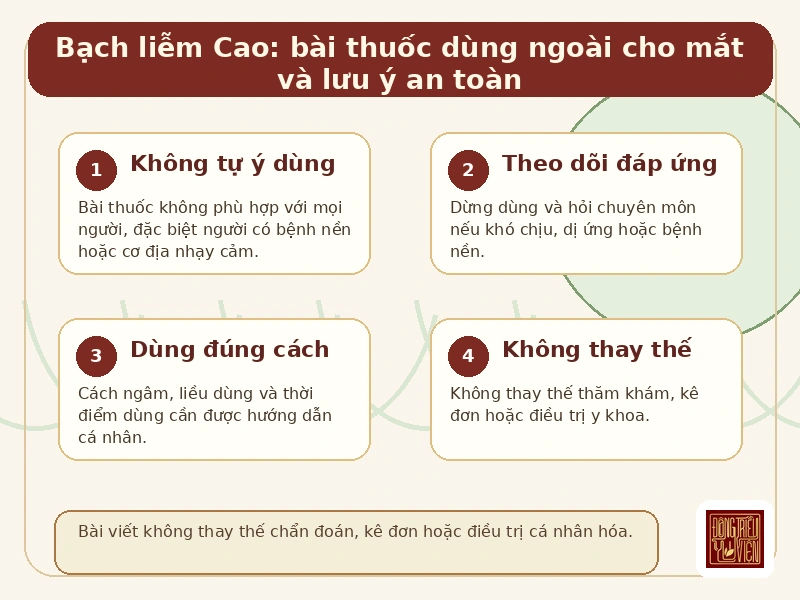 Infographic Bách Khái Linh: lưu ý an toàn