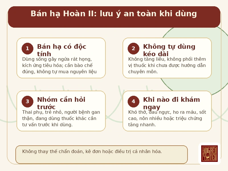 Infographic Bán hạ Hoàn II: lưu ý an toàn