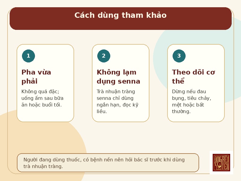 Infographic cách dùng trà thảo mộc tham khảo cho người bị táo bón